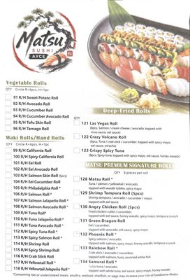 Menu photo 5 Matsu Sushi AYCE Gilbert, AZ Menu photo 5 Matsu Sushi AYCE Gilbert, AZ