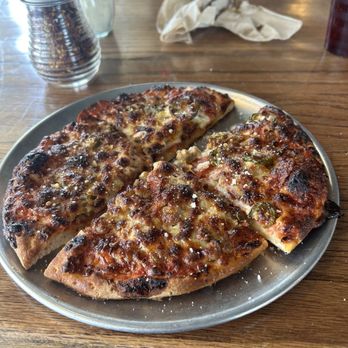 Palio's Pizza Cafe On Tap - Personal pizza with pep,sausage and jalapeños. - Pizza Near Me - Fort Worth, Texas