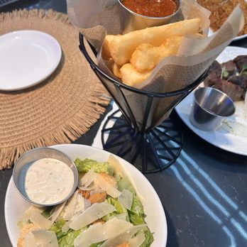 The Continent DC - Side Caeser Salad and Cassava Fries - African Near Me - Washington, DC, District of Columbia