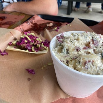 Crydermans Barbecue - Brisket tacos and potato salad - Barbeque Near Me - Melbourne, Florida