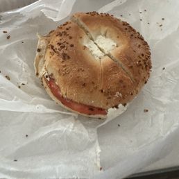 Bagel with Olive Cream Cheese Bagel with Olive Cream Cheese