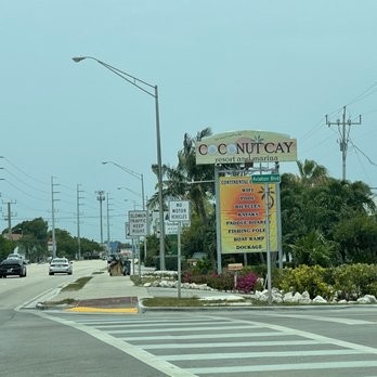 Coconut Cay RV Park and Marina - Park entrance from A1A - RV Parks Near Me - Marathon, Florida