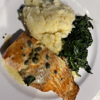 Lighthouse - Salmon entree - decent but heavy with butter - Breakfast & Brunch Near Me - Newport Beach, California