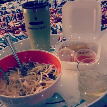 Ba Mien Bistro - Spicy beef noodles and veggies egg rolls - Vietnamese Near Me - Houston, Texas