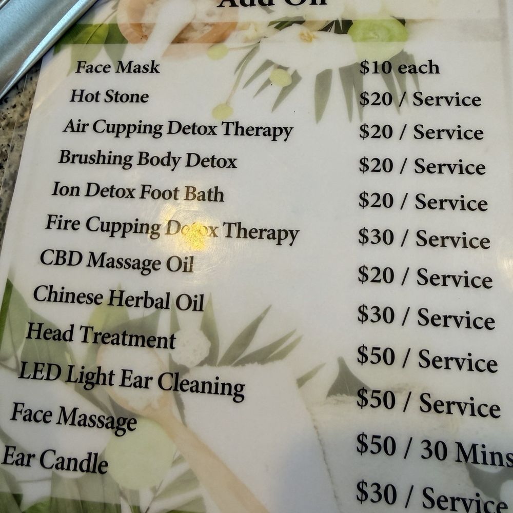 Add on price list Add on price list