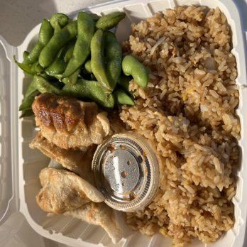 Got Dumplings - Sampler dumplings with fried rice and edamame - Dim Sum Near Me - Richmond, Virginia Got Dumplings - Sampler dumplings with fried rice and edamame - Dim Sum Near Me - Richmond, Virginia