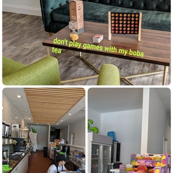 Mr. Wish - Edison - Very clean interior. They use fresh fruit and have games and a TV for your entertainment as you enjoy your beverages. - Bubble Tea Near Me - Edison, New Jersey