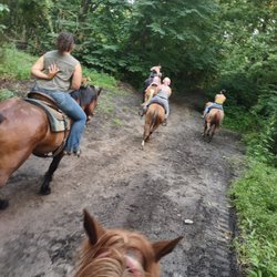 Riding horses