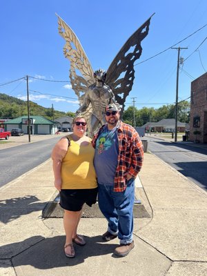 Mothman Statue and Marker by null