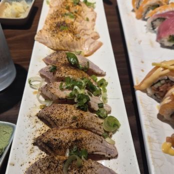 Sushi One Spot - Favorites!! Cajun tuna and salmon - Japanese Near Me - Rancho Cucamonga, California Sushi One Spot - Favorites!! Cajun tuna and salmon - Japanese Near Me - Rancho Cucamonga, California