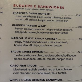 The Bradford Grill - Menu - American Near Me - Tulsa, Oklahoma The Bradford Grill - Menu - American Near Me - Tulsa, Oklahoma