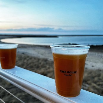Tree House Brewing - Out on the deck catching the end of a February sunset - Brewpubs Near Me - Sandwich, Massachusetts