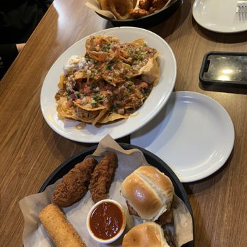 Denny's - Two sampler plates and nachos - Diners Near Me - Patterson, California Denny's - Two sampler plates and nachos - Diners Near Me - Patterson, California