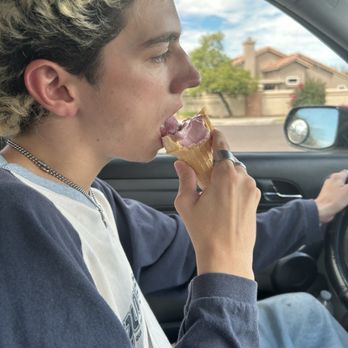 Topo - a nice man loving his ice cream - Mexican Near Me - Gilbert, Arizona Topo - a nice man loving his ice cream - Mexican Near Me - Gilbert, Arizona