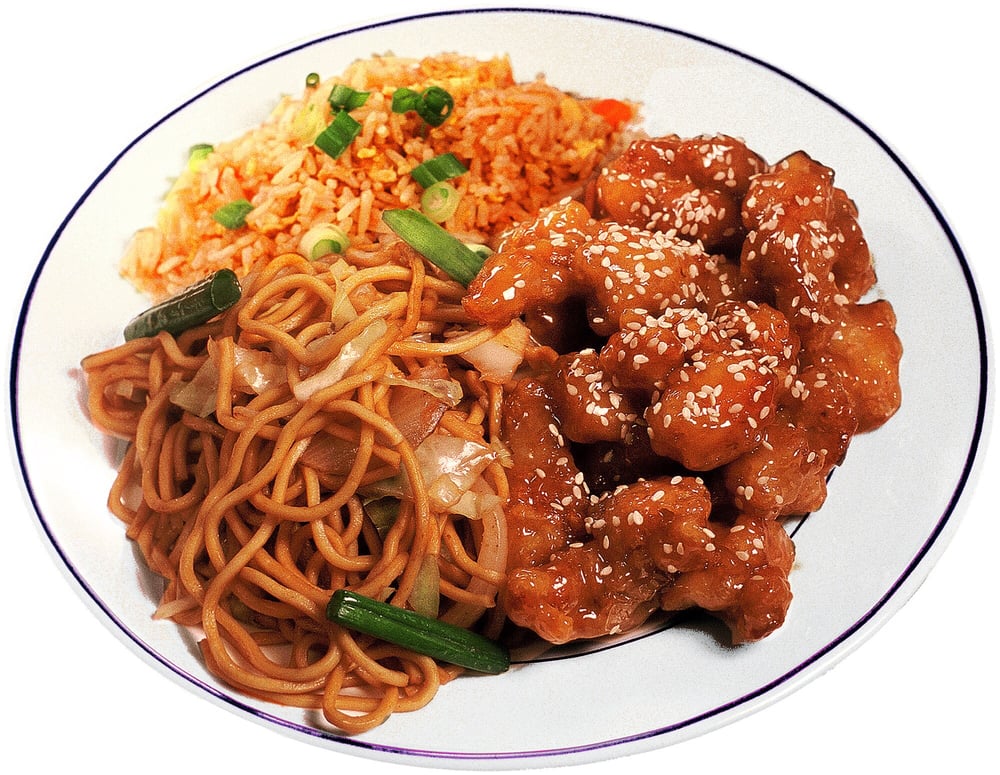 Sesame Chicken Chow Mein And Fried Rice Yelp