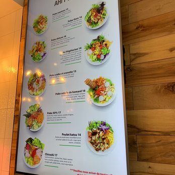 Ahi Poke - a menu for a restaurant - Poke Near Me - Montreal, Quebec Ahi Poke - a menu for a restaurant - Poke Near Me - Montreal, Quebec
