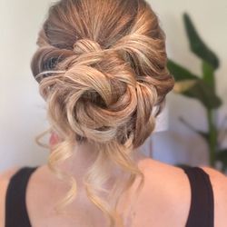 Stone Creek Salon - Loose texture updo. Super romantic and fun.