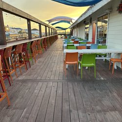 Walking through the restaurant outside it is beautiful.
