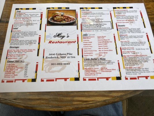 Menu photo 3 May's Seafood Restaurant Frederick, MD Menu photo 3 May's Seafood Restaurant Frederick, MD