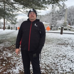 Woodbury Historical Marker - He wasn't too happy when snow slid off one of the tree branches onto his head