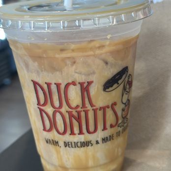 Duck Donuts - Carmel Macchiato with extra Carmel! So yummy! - Donuts Near Me - Avon, North Carolina