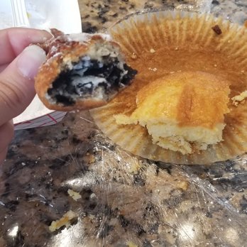 Fran's Chicken Haven - Deep fried Oreos and cornbread muffin. - American Near Me - Boca Raton, Florida Fran's Chicken Haven - Deep fried Oreos and cornbread muffin. - American Near Me - Boca Raton, Florida