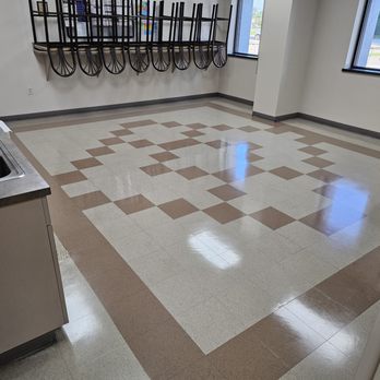 Cleaning Concierge - Office breakroom floor after floor strip and wax - Office Cleaning Near Me - Harahan, Louisiana