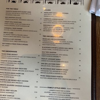 Lamberts Downtown Barbecue - Here's the menu!!! - Barbeque Near Me - Austin, Texas