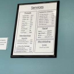 Services - pricing as of 4/2021