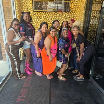 The Icon Restaurant and Lounge - Us and our beautiful waitress in the black! - Lounges Near Me - Richardson, Texas