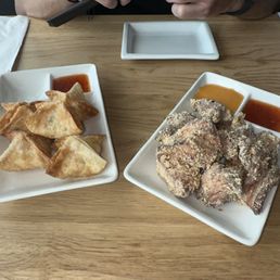 Crispy Crab Wontons and chicken Karraage