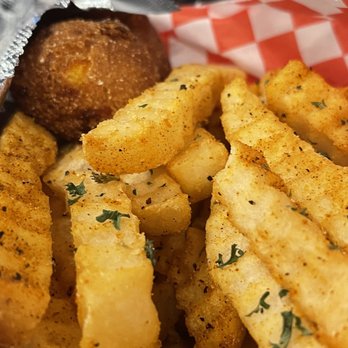 The Daiquiri Den - Fries. I hated hush puppies...until now! - Chicken Wings Near Me - Grand Prairie, Texas The Daiquiri Den - Fries. I hated hush puppies...until now! - Chicken Wings Near Me - Grand Prairie, Texas