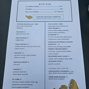 The Kingstide - Menu - Seafood Near Me - Island, South Carolina The Kingstide - Menu - Seafood Near Me - Island, South Carolina