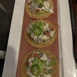 Crab tostadas Crab tostadas