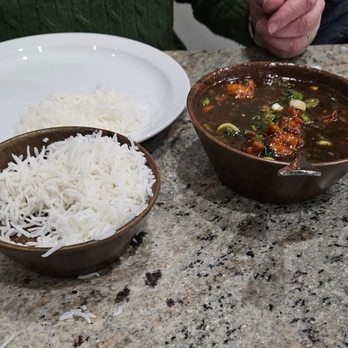 The Monk's - Chicken Manchuria entree comes with rice. - Desserts Near Me - Carmel, Indiana