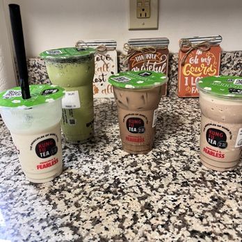 Kung Fu Tea - Spooky Slush, Mocha Slush, Pina Colada Slush and Iced Mocha Coffee. - Bubble Tea Near Me - Hampton, Virginia