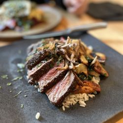 West St Grille - MSG Manhattan Steak with rice instead of Mashed Potatoes