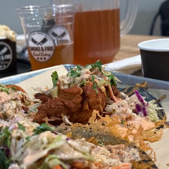 Smoke & Fire Social Eatery - 3 Brisket Tacos and the Off Shoot Hazy! Thanks Summer for your help! Super helpful every time! - Comfort Food Near Me - Paramount, California Smoke & Fire Social Eatery - 3 Brisket Tacos and the Off Shoot Hazy! Thanks Summer for your help! Super helpful every time! - Comfort Food Near Me - Paramount, California