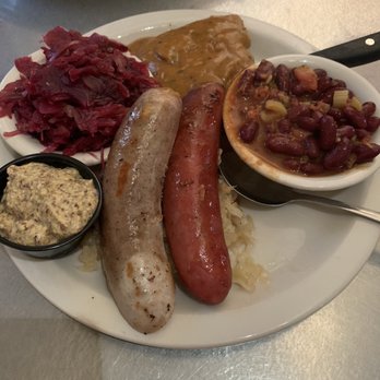 Rathskeller Bistro - German sampler platter. - New American Near Me - Fredericksburg, Texas