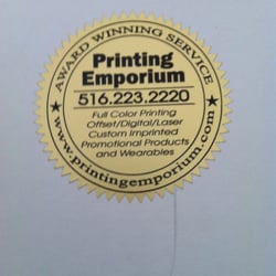 Printing Emporium - The label affixed to my box of Business Cards.