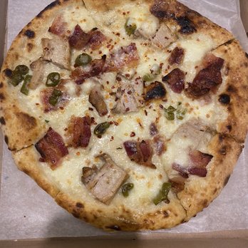 Old Town Tap - Pork padron, Guanciale, pork belly, bacon, mozz, pickled peppers and honey - Pizza Near Me - Truckee, California Old Town Tap - Pork padron, Guanciale, pork belly, bacon, mozz, pickled peppers and honey - Pizza Near Me - Truckee, California
