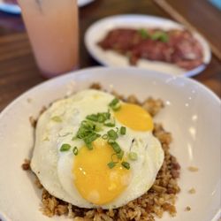 Pork fried rice and eggs