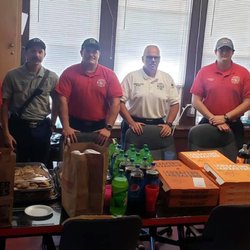 Hopewell Fire Department - VFW POST 637 Hopewell VA and Hopewell Quick Lunch  donating a bountiful lunch for crews on duty