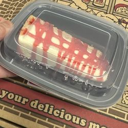 Izzy’s Pizza - Cheesecake with Strawberry sauce