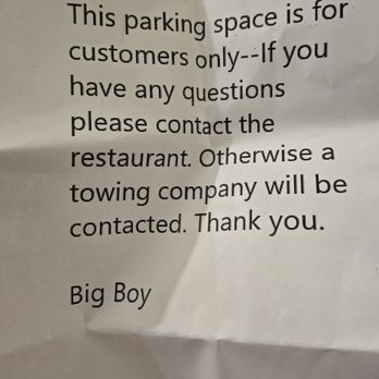 Bob's Big Boy Broiler - , I park and order food to go and someone has the nerve to threaten to tow my car?! - American Near Me - Downey, California Bob's Big Boy Broiler - , I park and order food to go and someone has the nerve to threaten to tow my car?! - American Near Me - Downey, California