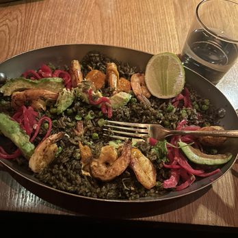 Chica Miami - Arroz negro with shrimp - Latin American Near Me - Miami, Florida Chica Miami - Arroz negro with shrimp - Latin American Near Me - Miami, Florida