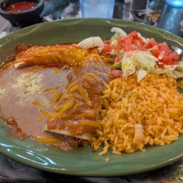 My 2-Combo platter with beans, rice and salad My 2-Combo platter with beans, rice and salad