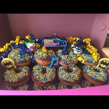 Happy Donuts - Batman doughnut cake made with doughnuts from happy doughnuts - Donuts Near Me - San Jose, California Happy Donuts - Batman doughnut cake made with doughnuts from happy doughnuts - Donuts Near Me - San Jose, California