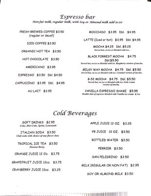 Menu photo 6 Jumpin Java Studio City, CA