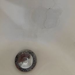 Hole in tub that leaks into a foundation that holds water heating tank. Have made 6 requests Hole in tub that leaks into a foundation that holds water heating tank. Have made 6 requests